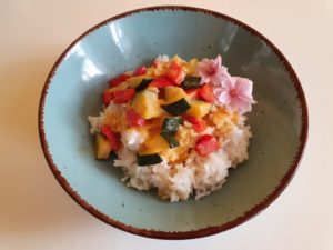 Rotes Thai Curry mit Zucchini