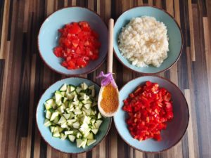 Reispfanne mit Zucchini (vegan)