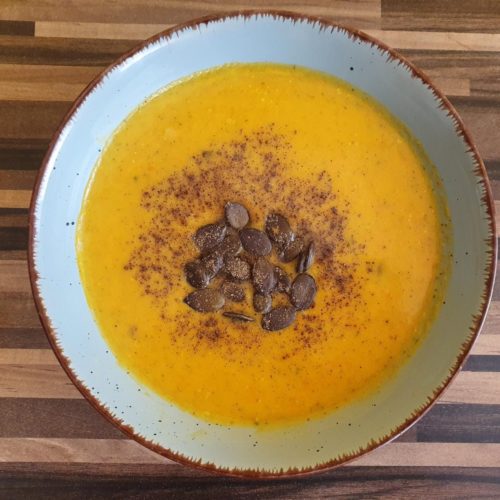 Kürbis-Zucchini-Suppe (vegetarisch)