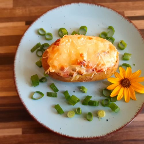 Elsässer Zucchini-Ofenkartoffel (vegetarisch)