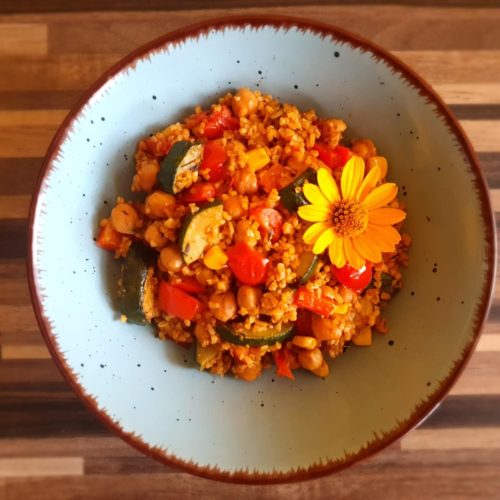 Bulgur-Zucchini-Pfanne (vegan)