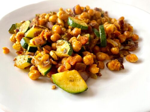 Zucchini-Süßkartoffel-Pfanne (vegan) - zucchiniwelt.de