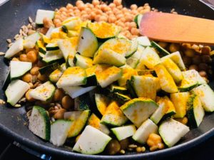 Kichererbsen-Zucchini-Pfanne