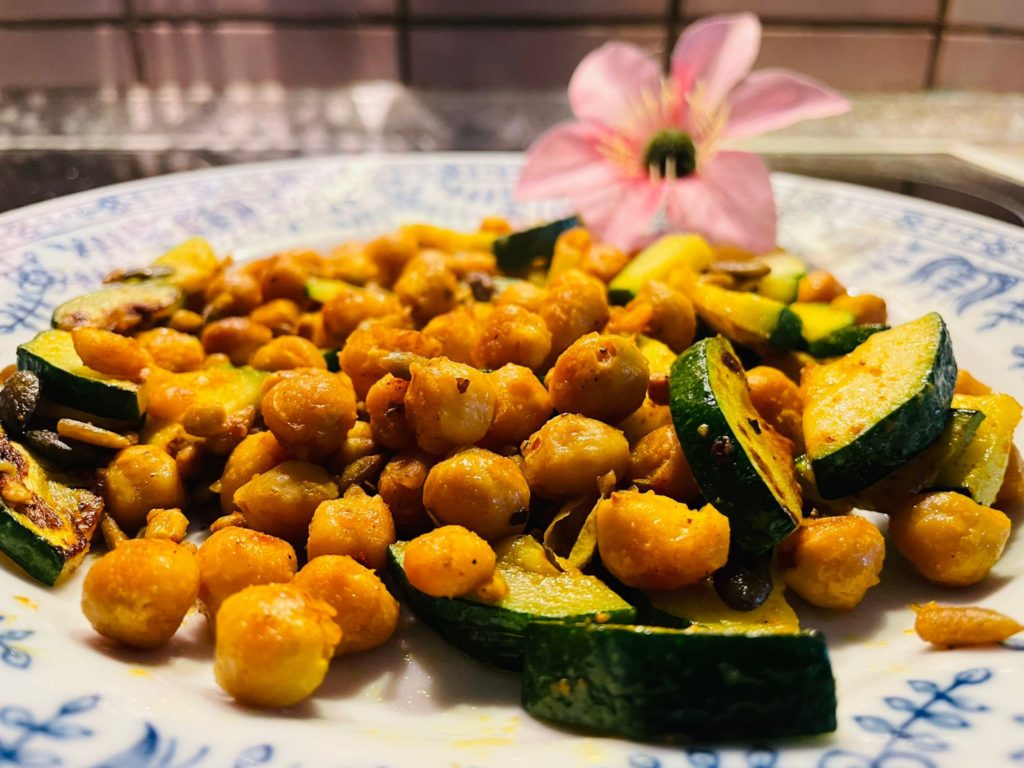 Kichererbsen-Zucchini-Pfanne