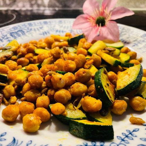 Kichererbsen-Zucchini-Pfanne