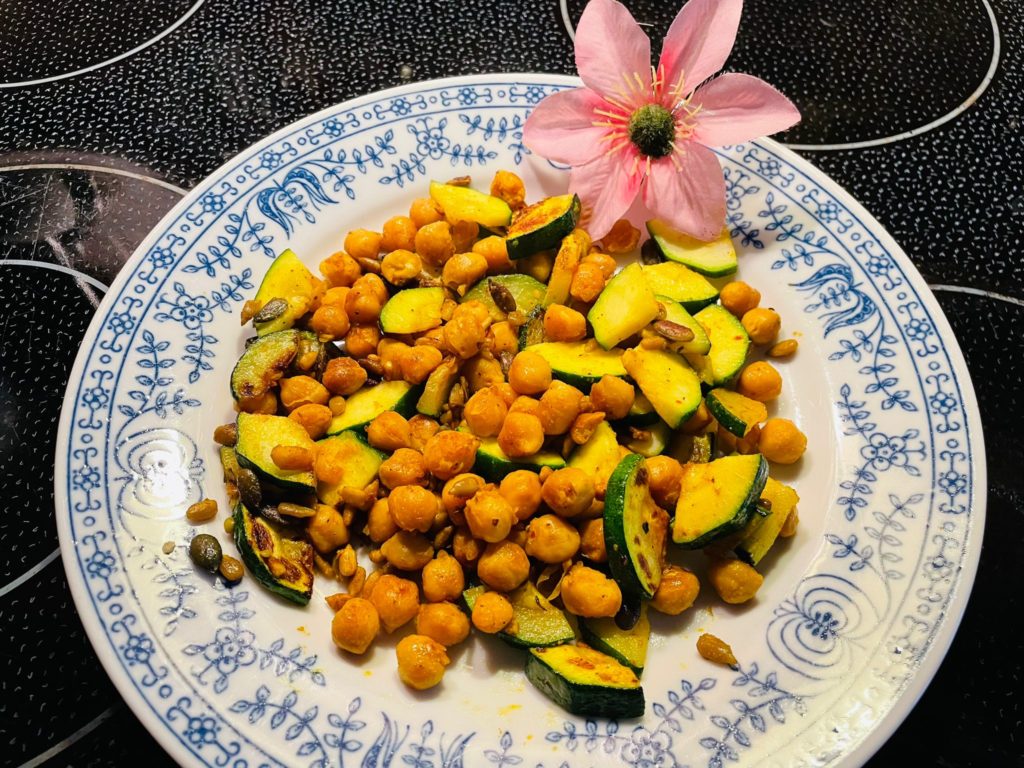 Kichererbsen-Zucchini-Pfanne